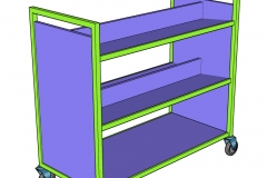 Portable Storage Trolley with Dividers